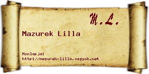 Mazurek Lilla névjegykártya